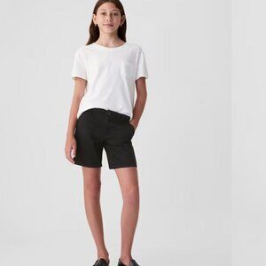 NEW Gap Kids Chino Shorts Girls 16 Plus Black Solid School Uniform Casual T06